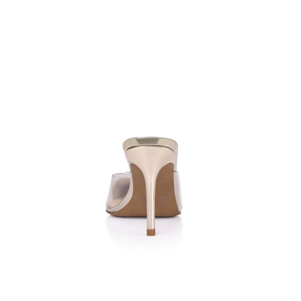 LANA WILKINSON Raquel Mule Vinylite & Gold Metallic Patent - Image 3