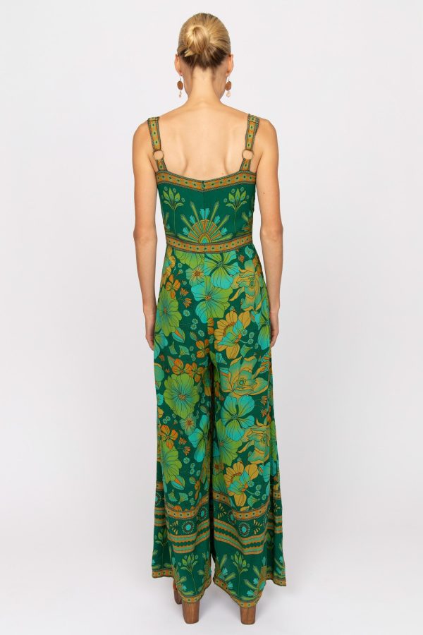 NINE LIVES BAZAAR Drifter Jumpsuit - Emerald - Image 2