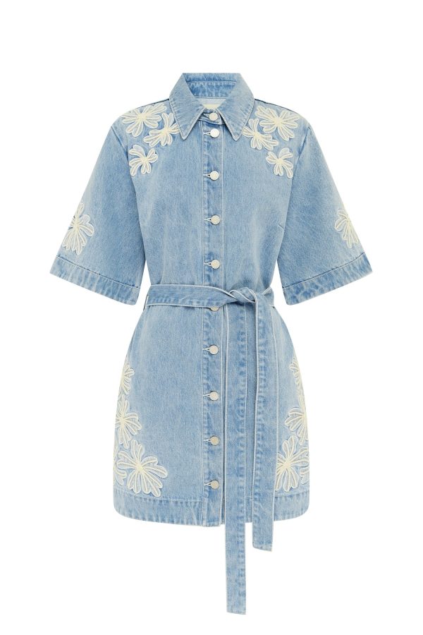 ALEMAIS Charlene Denim Mini Dress